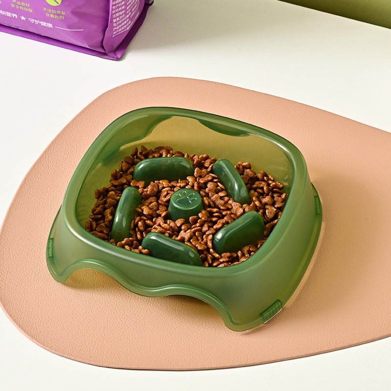 Slow Feed Anti-Choking Dog Water And Food Bowl Plastic