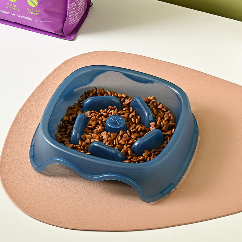 Slow Feed Anti-Choking Dog Water And Food Bowl Plastic