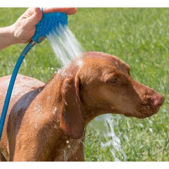 Silicone Pet Bathing Gloves With Handheld Massage Nozzle For Dogs