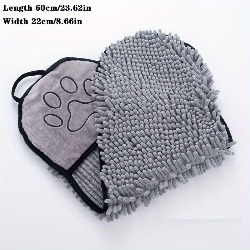 Microfiber Quick-Dry Dog Towel With Hand Pockets For Medium Large Pets