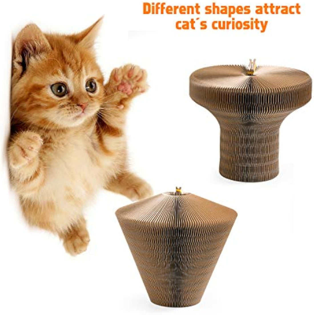 Collapsible Round Cat Scratcher Lounge Bed Cardboard Nest