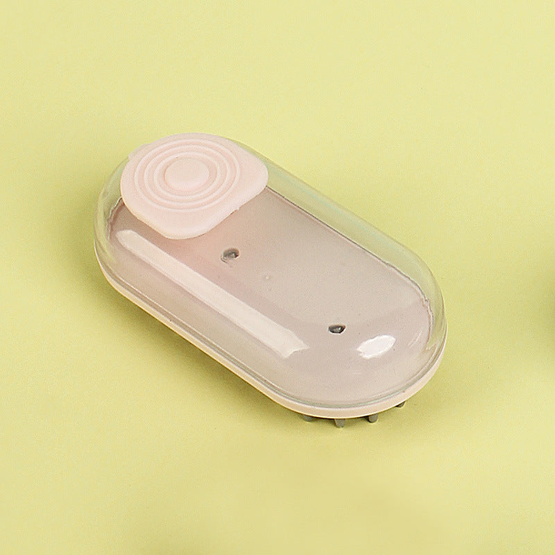 Dog Bath Massage Brush With Plum Point Hair Removal