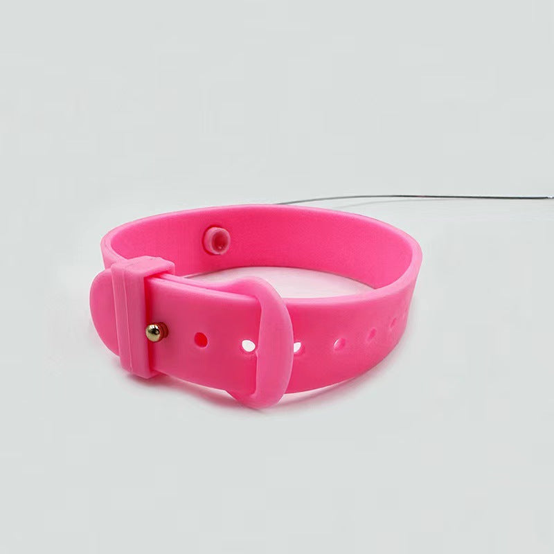 Silicone Cat Feather Collar Toy With Bell Adjustable Teaser
