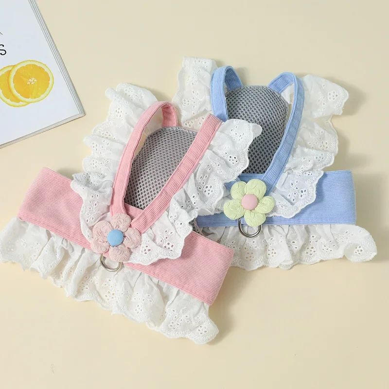 Summer Pet Harness With Leash And Back Strap For Puppies Dogs Cats