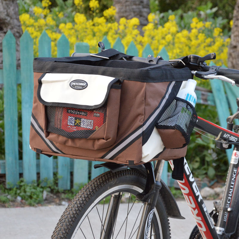 Removable Pet Bicycle Carrier Basket For Cats And Dogs