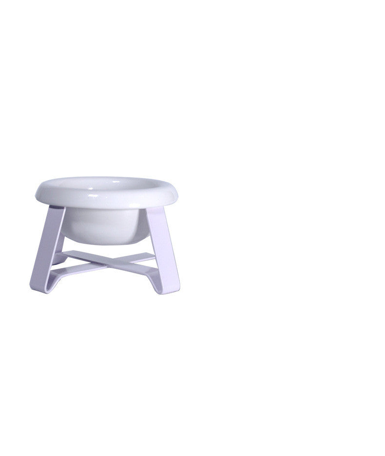 Creative 2-in-1 Cat Feeding Bowl With Iron Stand Anti-Slip