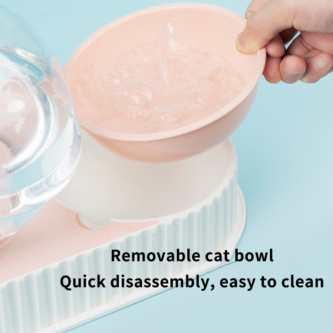 Automatic Plastic Pet Water And Food Feeder Bowl For Dogs Cats