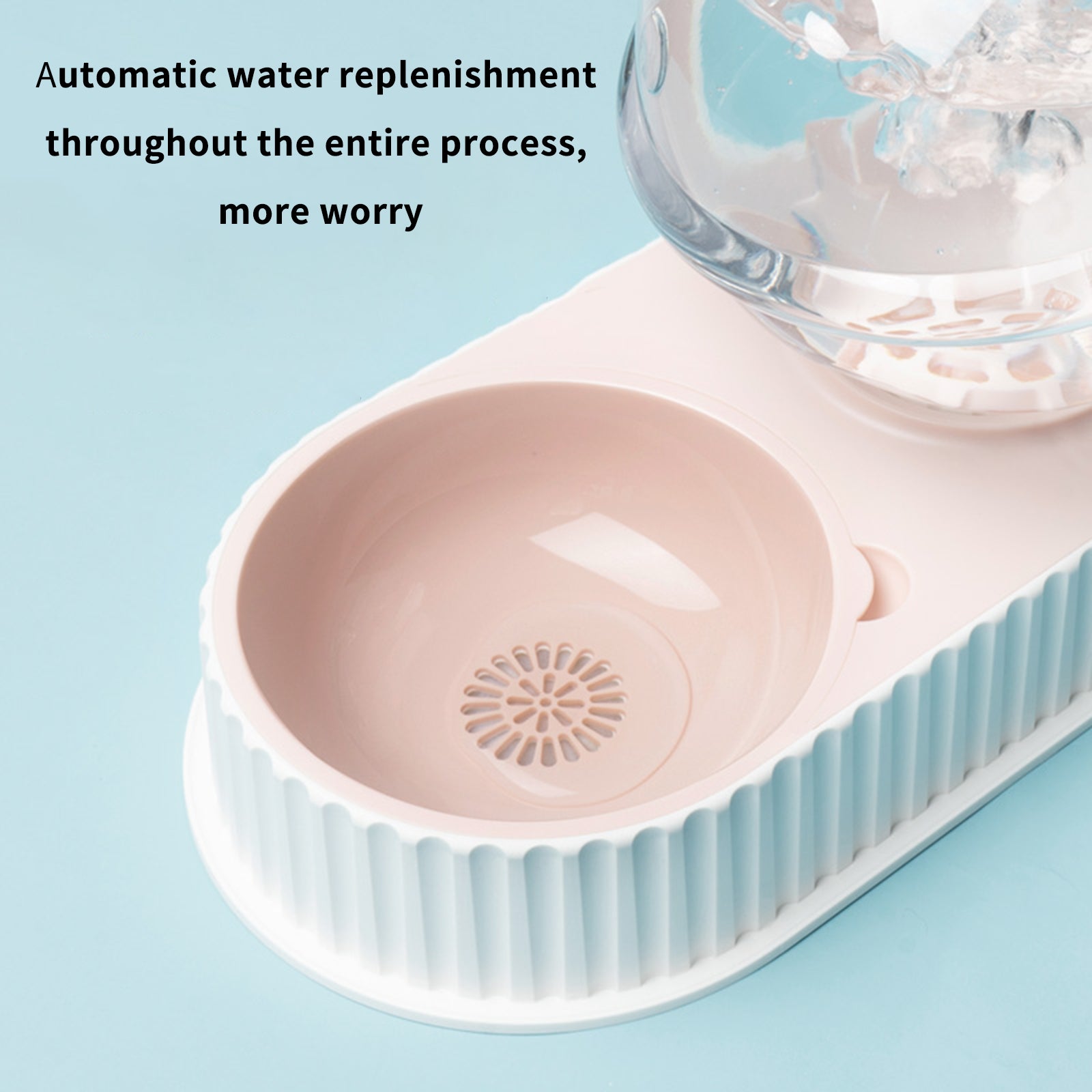 Automatic Plastic Pet Water And Food Feeder Bowl For Dogs Cats