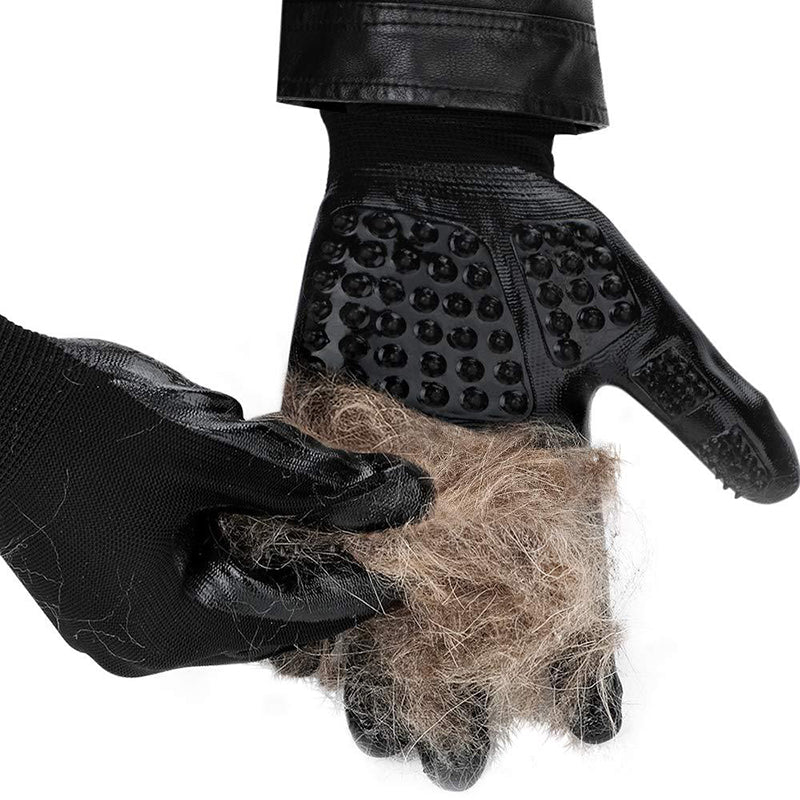 Soft Rubber Pet Grooming Glove Hair Remover For Cats Dogs Horses