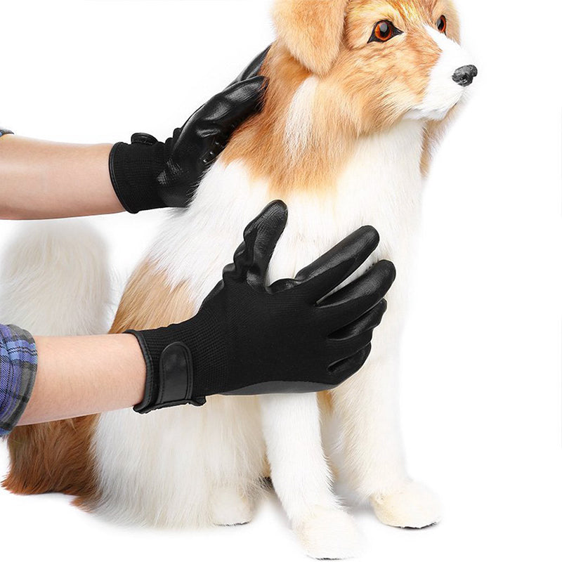 Soft Rubber Pet Grooming Glove Hair Remover For Cats Dogs Horses