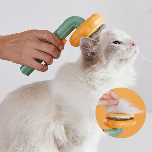 Self-Cleaning Pumpkin Slicker Brush For Dogs Cats And Rabbits