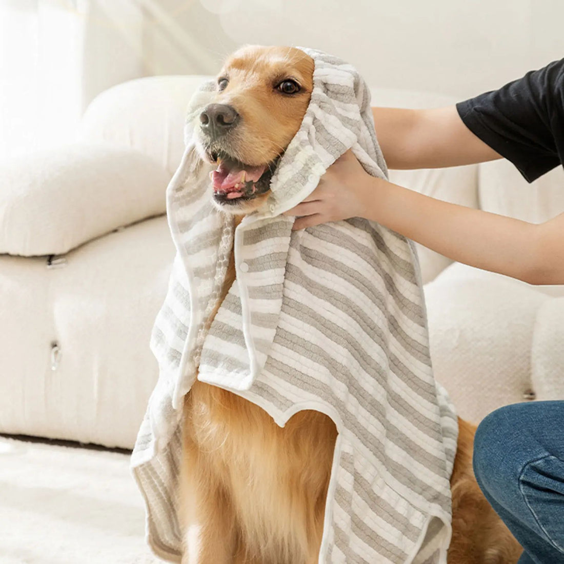 Ultra-Absorbent Quick-Dry Pet Bath Towel For Dogs All Sizes