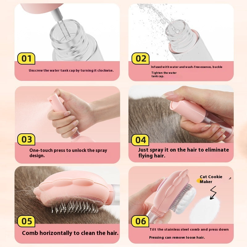 2-in-1 Self-Cleaning Dog Brush And Hair Remover Comb