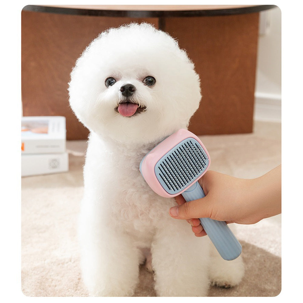 Dog And Cat Deshedding Brush With Dematting Comb For All Hair Types