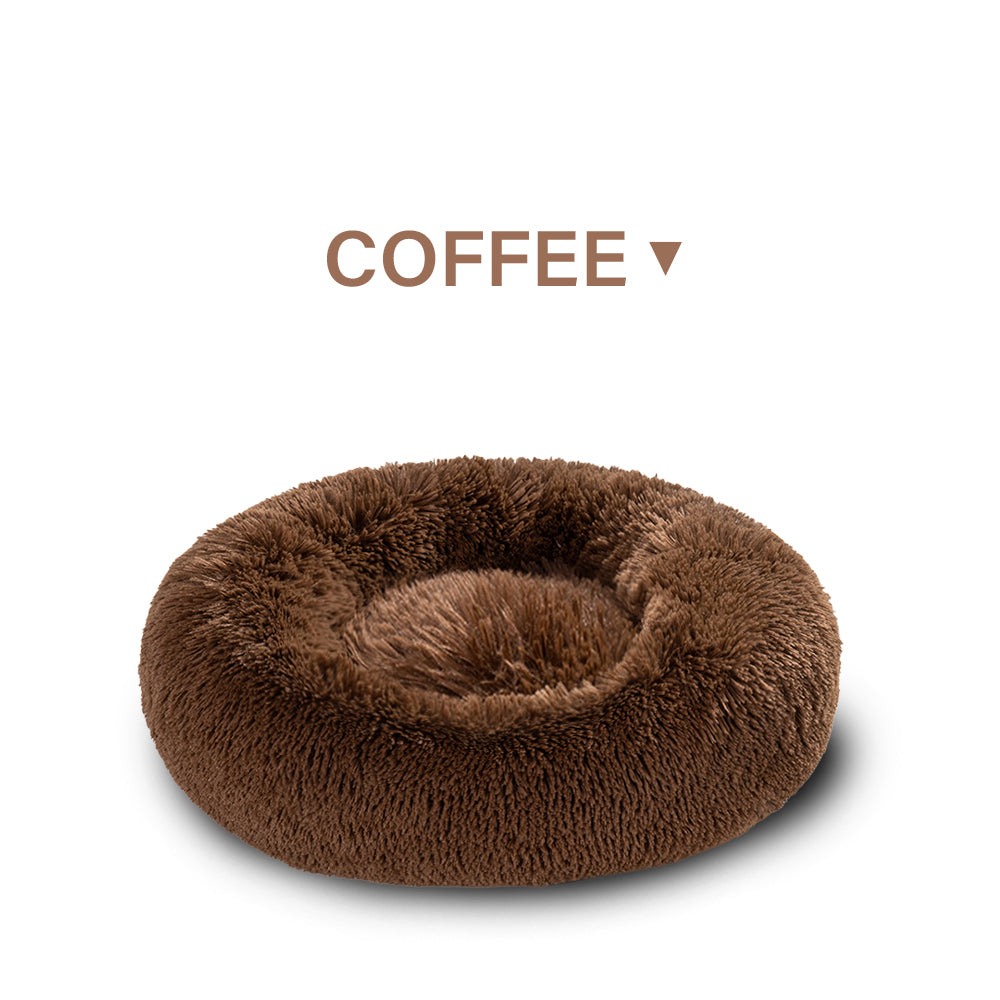 Indoor Doughnut-Shaped Washable Pet Bed For Cats And Dogs