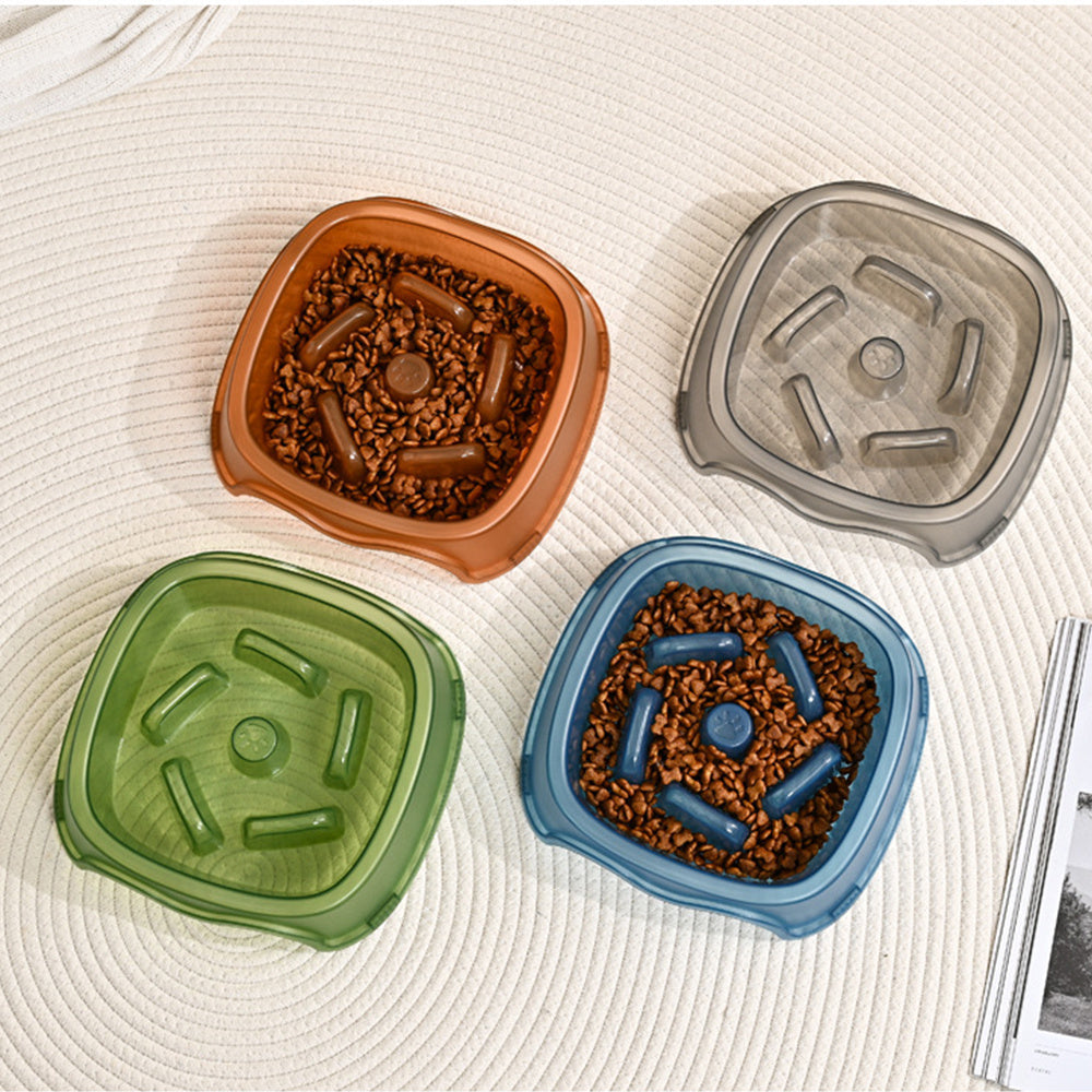 Slow Feed Anti-Choking Dog Water And Food Bowl Plastic