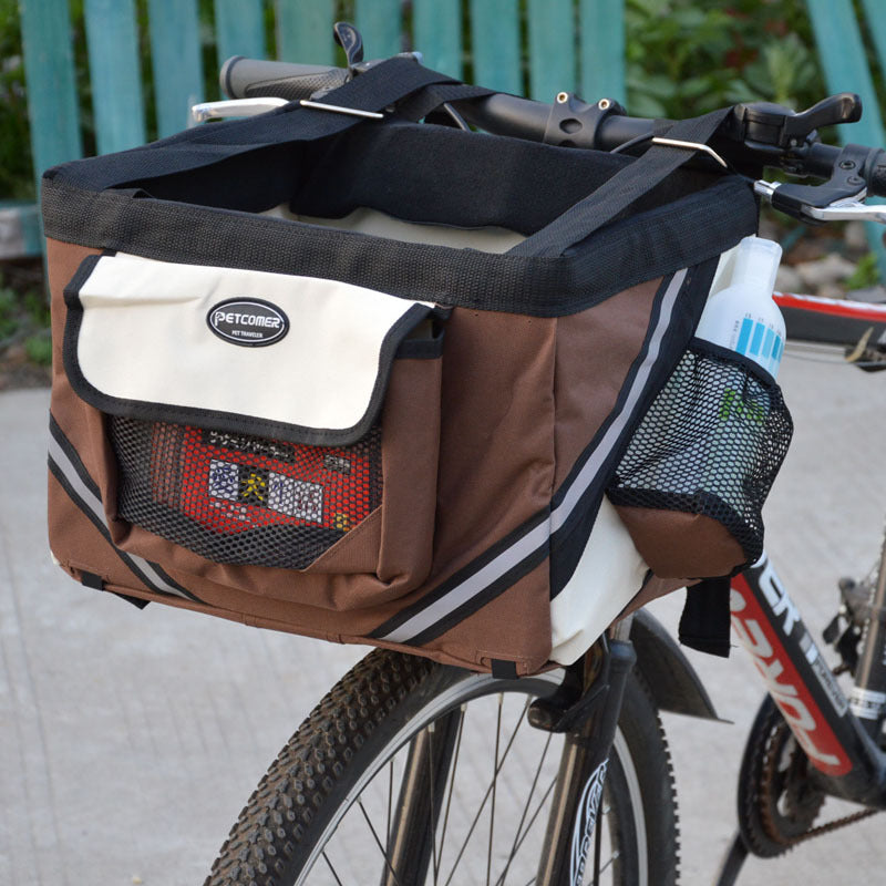 Removable Pet Bicycle Carrier Basket For Cats And Dogs