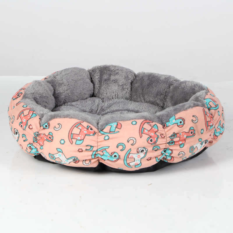 Calming Donut Cat Dog Bed Fluffy Round Pet Bed