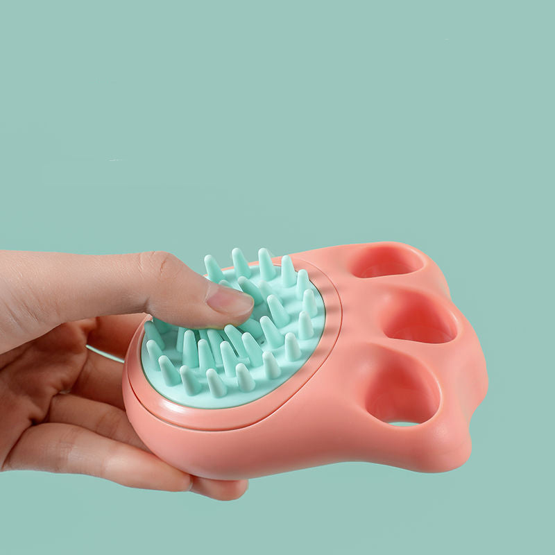 Cat And Dog Bath Massage Brush With Claw Design