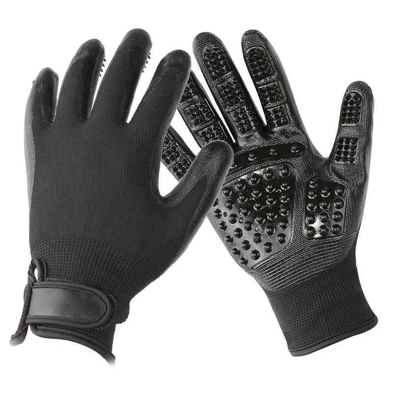 Soft Rubber Pet Grooming Glove Hair Remover For Cats Dogs Horses