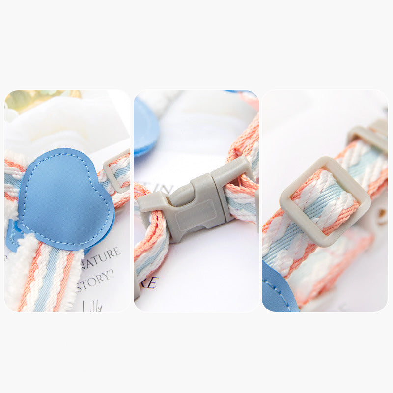 Breathable Summer Dog Harness Vest With Leash Small Medium