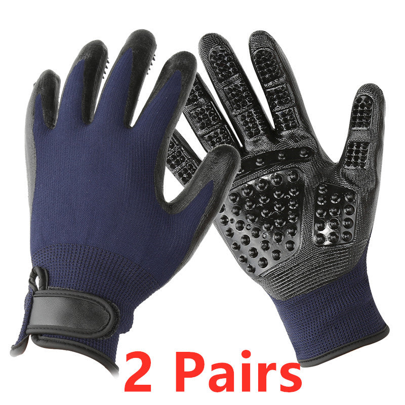 Soft Rubber Pet Grooming Glove Hair Remover For Cats Dogs Horses