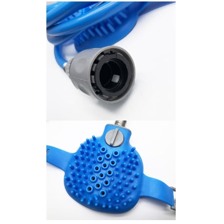 Silicone Pet Bathing Gloves With Handheld Massage Nozzle For Dogs