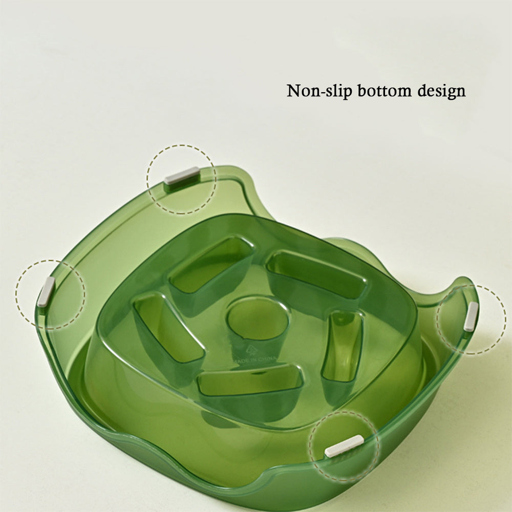 Slow Feed Anti-Choking Dog Water And Food Bowl Plastic