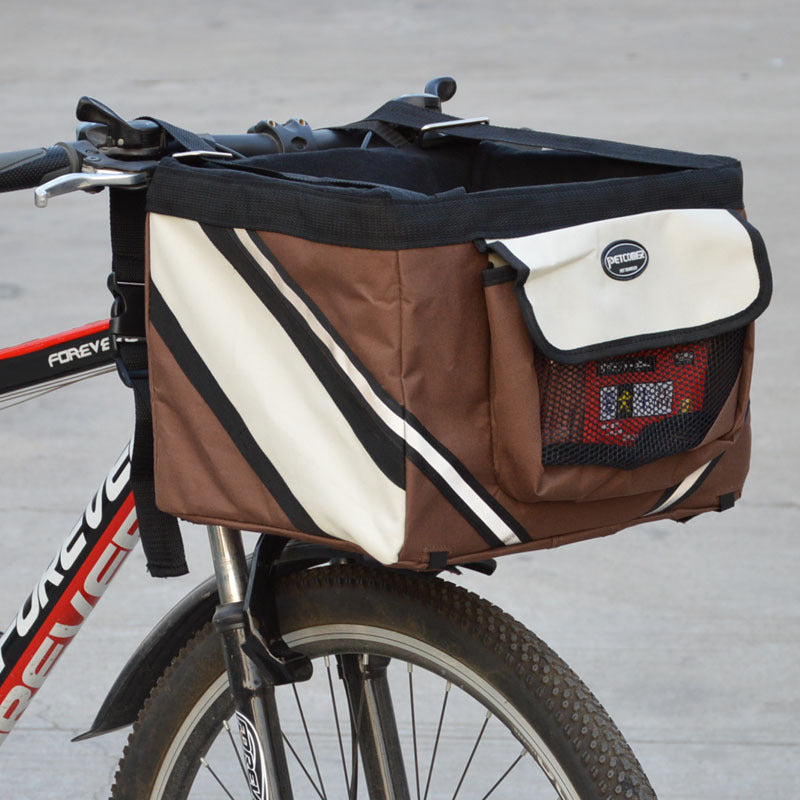 Removable Pet Bicycle Carrier Basket For Cats And Dogs