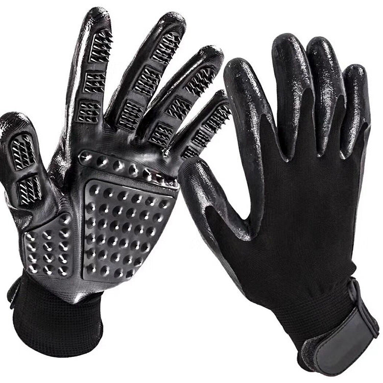 Soft Rubber Pet Grooming Glove Hair Remover For Cats Dogs Horses