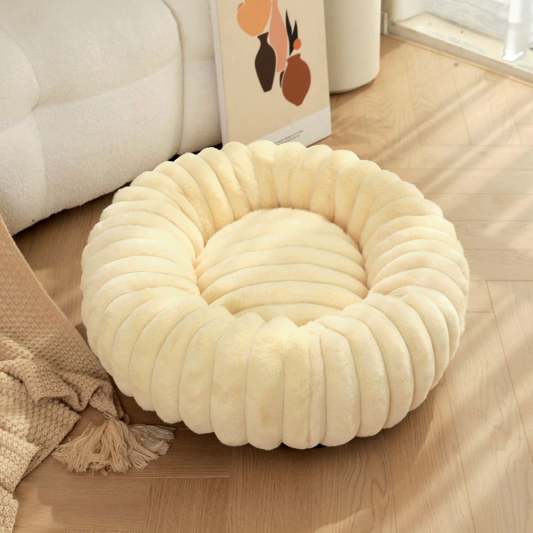 High-Weight Plush Pet Nest Warm Bed For Cats Dogs Rabbits