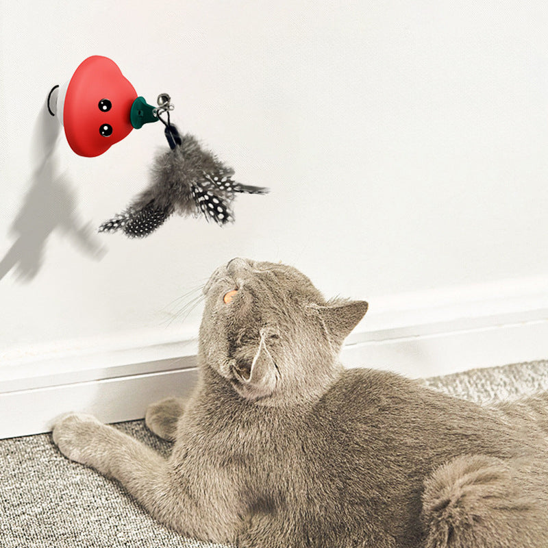 Retractable Cat Wand Toy With Suction Cup For Exercise