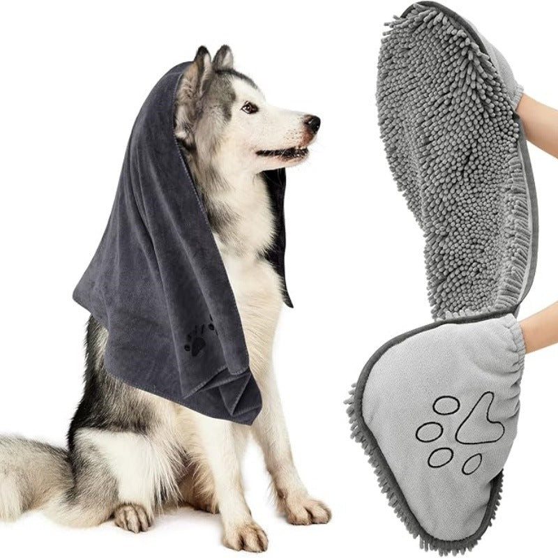 Quick-Absorb Pet Bath Towel For Dogs And Cats
