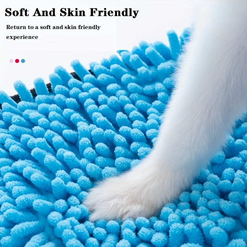 Microfiber Quick-Dry Dog Towel With Hand Pockets For Medium Large Pets