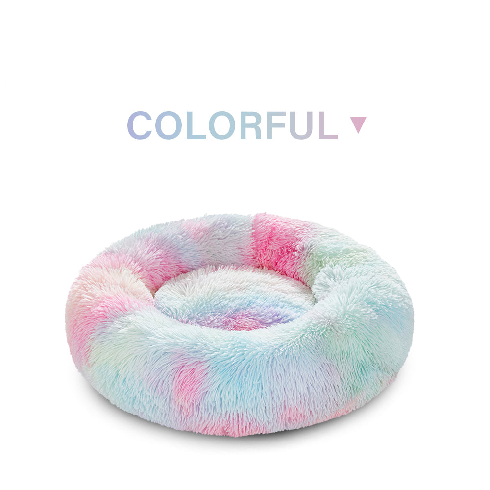 Indoor Doughnut-Shaped Washable Pet Bed For Cats And Dogs