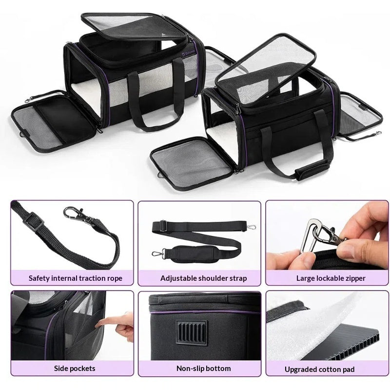 Soft Expandable Portable Pet Carrier Bag For Travel
