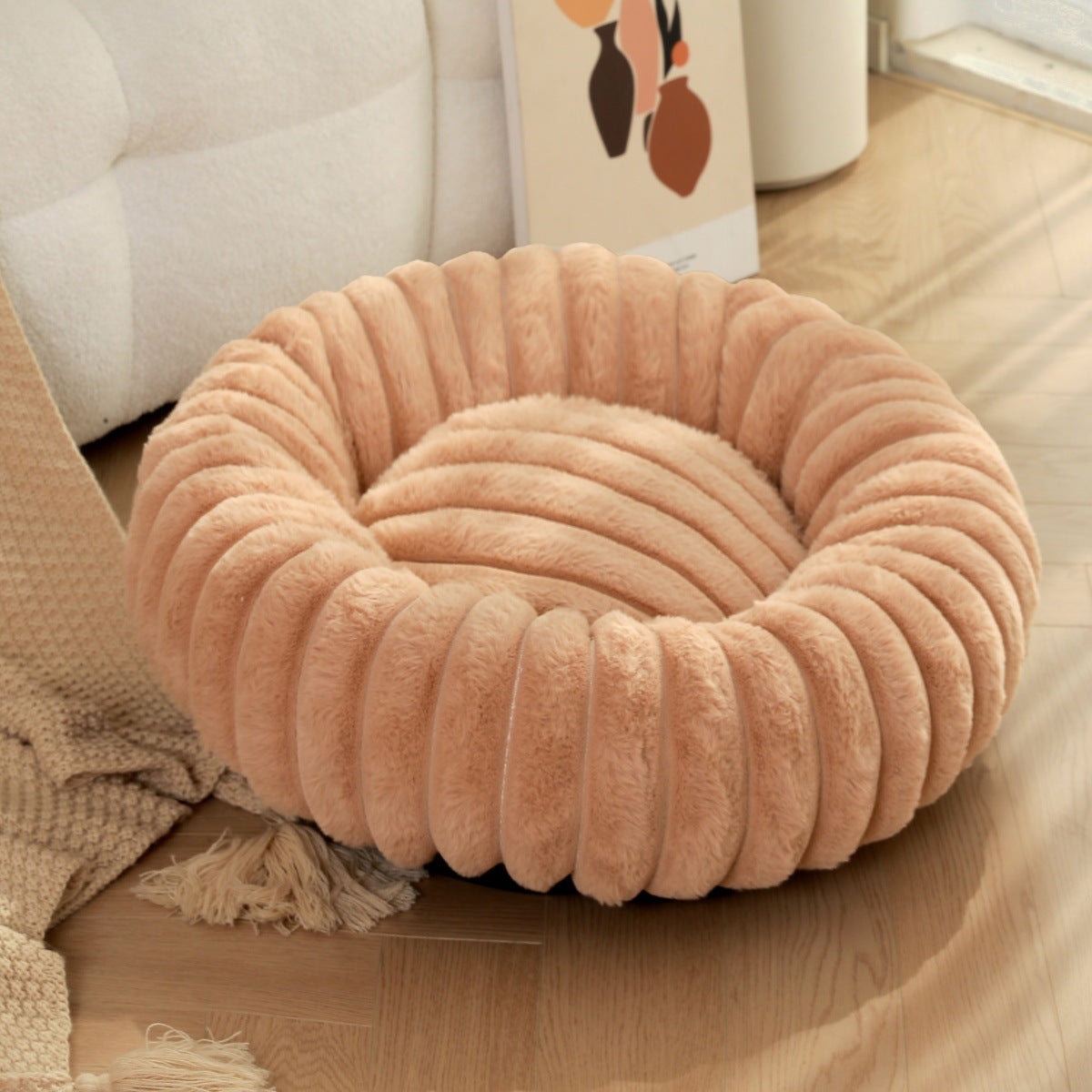 High-Weight Plush Pet Nest Warm Bed For Cats Dogs Rabbits