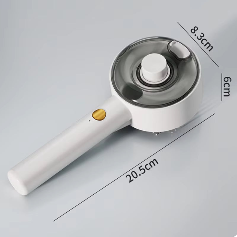 3-in-1 Electric Steam Brush For Pet Grooming And Massage
