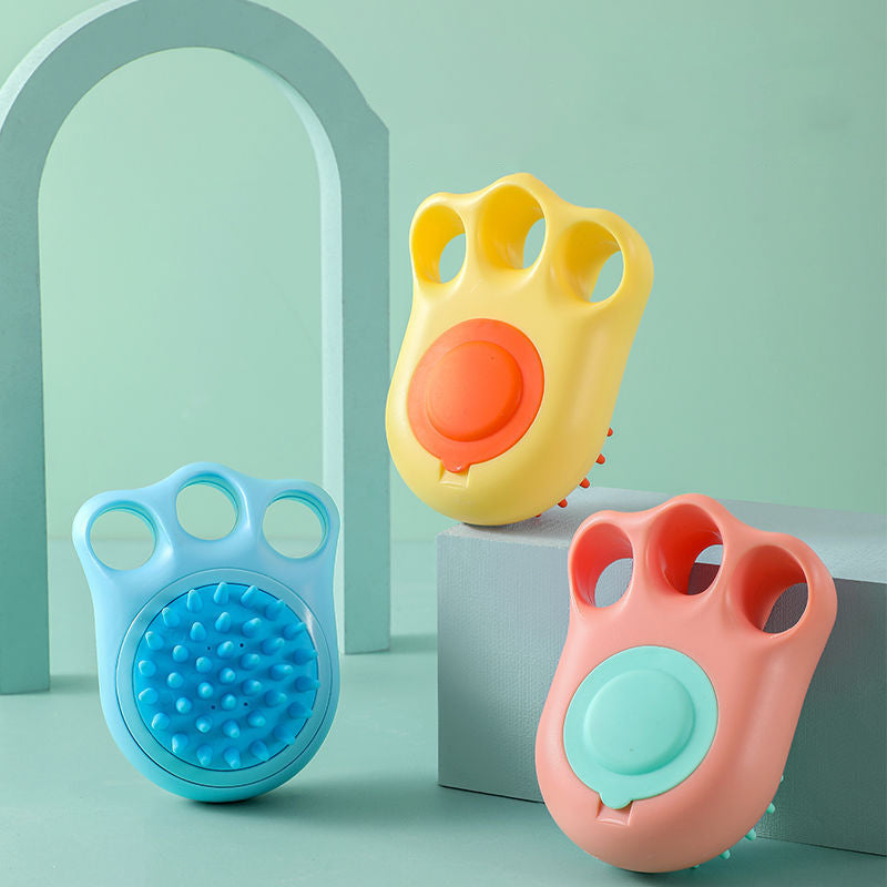 Cat And Dog Bath Massage Brush With Claw Design