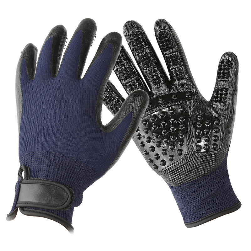 Soft Rubber Pet Grooming Glove Hair Remover For Cats Dogs Horses