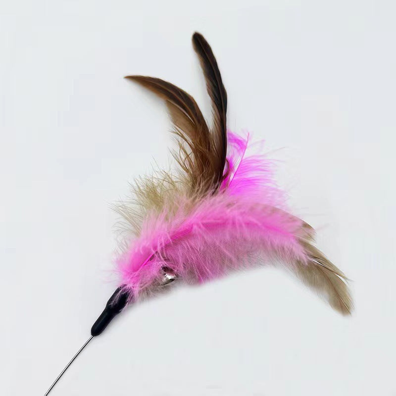 Silicone Cat Feather Collar Toy With Bell Adjustable Teaser