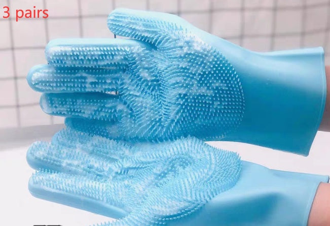 Silicone Dog And Cat Grooming Brush Glove For Bath Massage