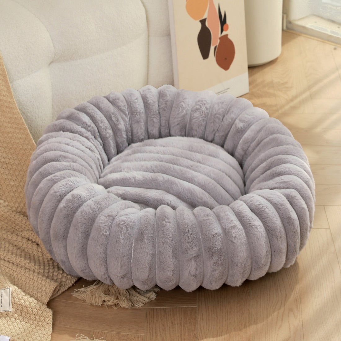 High-Weight Plush Pet Nest Warm Bed For Cats Dogs Rabbits