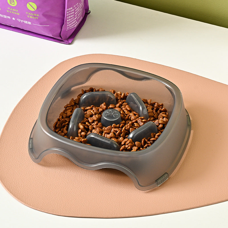 Slow Feed Anti-Choking Dog Water And Food Bowl Plastic