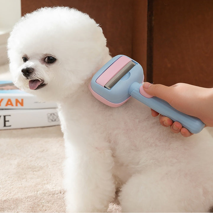 Dog And Cat Deshedding Brush With Dematting Comb For All Hair Types