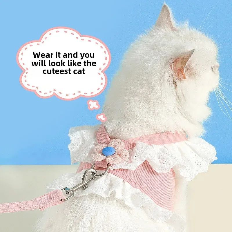 Summer Pet Harness With Leash And Back Strap For Puppies Dogs Cats