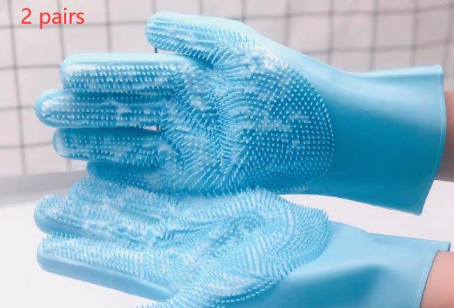 Silicone Dog And Cat Grooming Brush Glove For Bath Massage