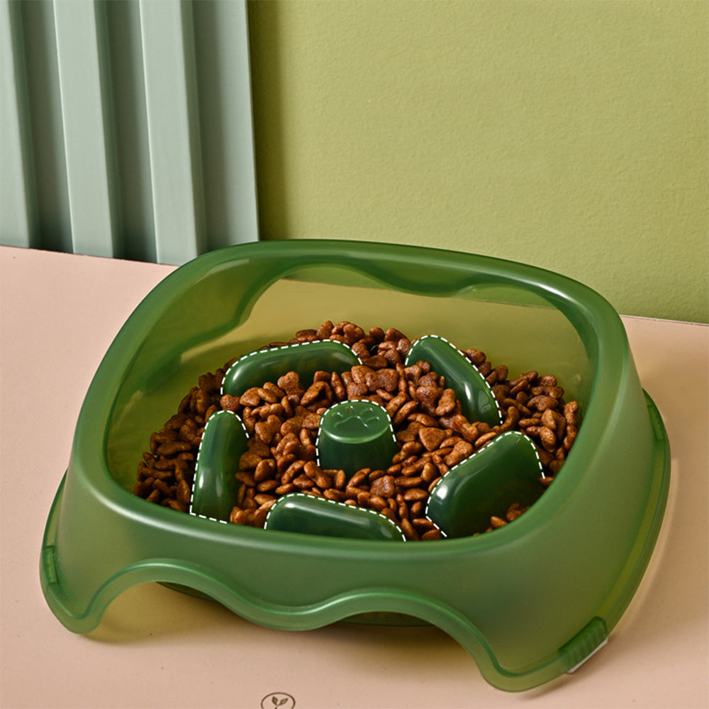 Slow Feed Anti-Choking Dog Water And Food Bowl Plastic