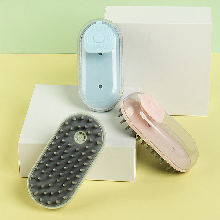 Dog Bath Massage Brush With Plum Point Hair Removal