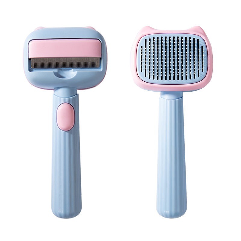 Dog And Cat Deshedding Brush With Dematting Comb For All Hair Types